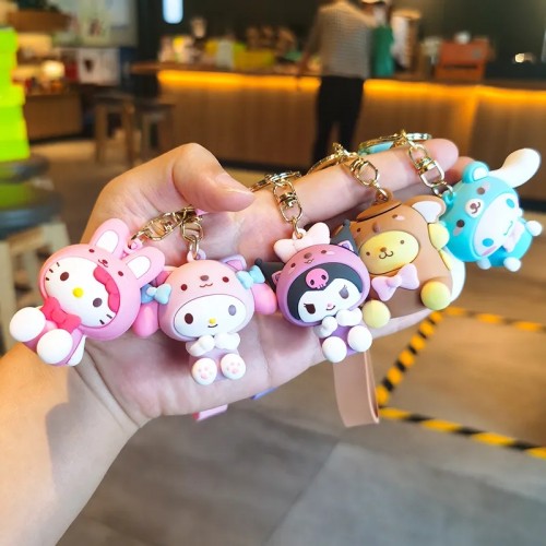 Kawaii Sanrio Büyük Boy Sevimli Anahtarlık Aksesuar 