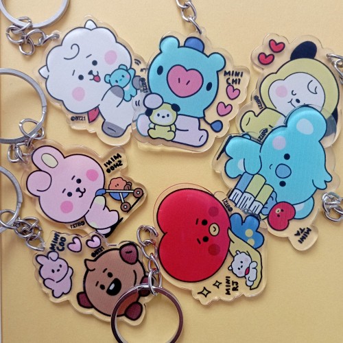 BT21 Akrilik Anahtarlık Aksesuar