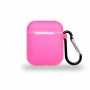 Şeffaf Pembe Silikon Airpod Kılıfı 