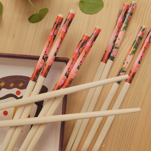 Çiçek Detay Ahşap Chopstick