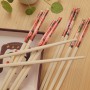 Çiçek Detay Ahşap Chopstick